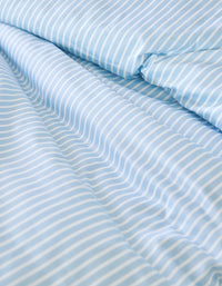 Housse de couette en satin de coton - Bleu