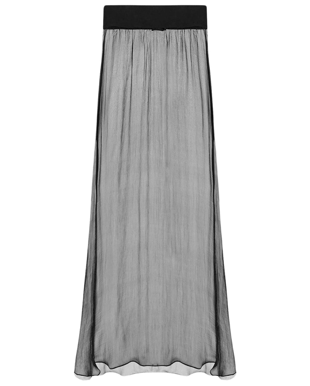 Jupe Littoral en soie - Black