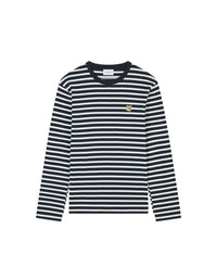 T-shirt Fox Head à manches longues - Navy Stripes