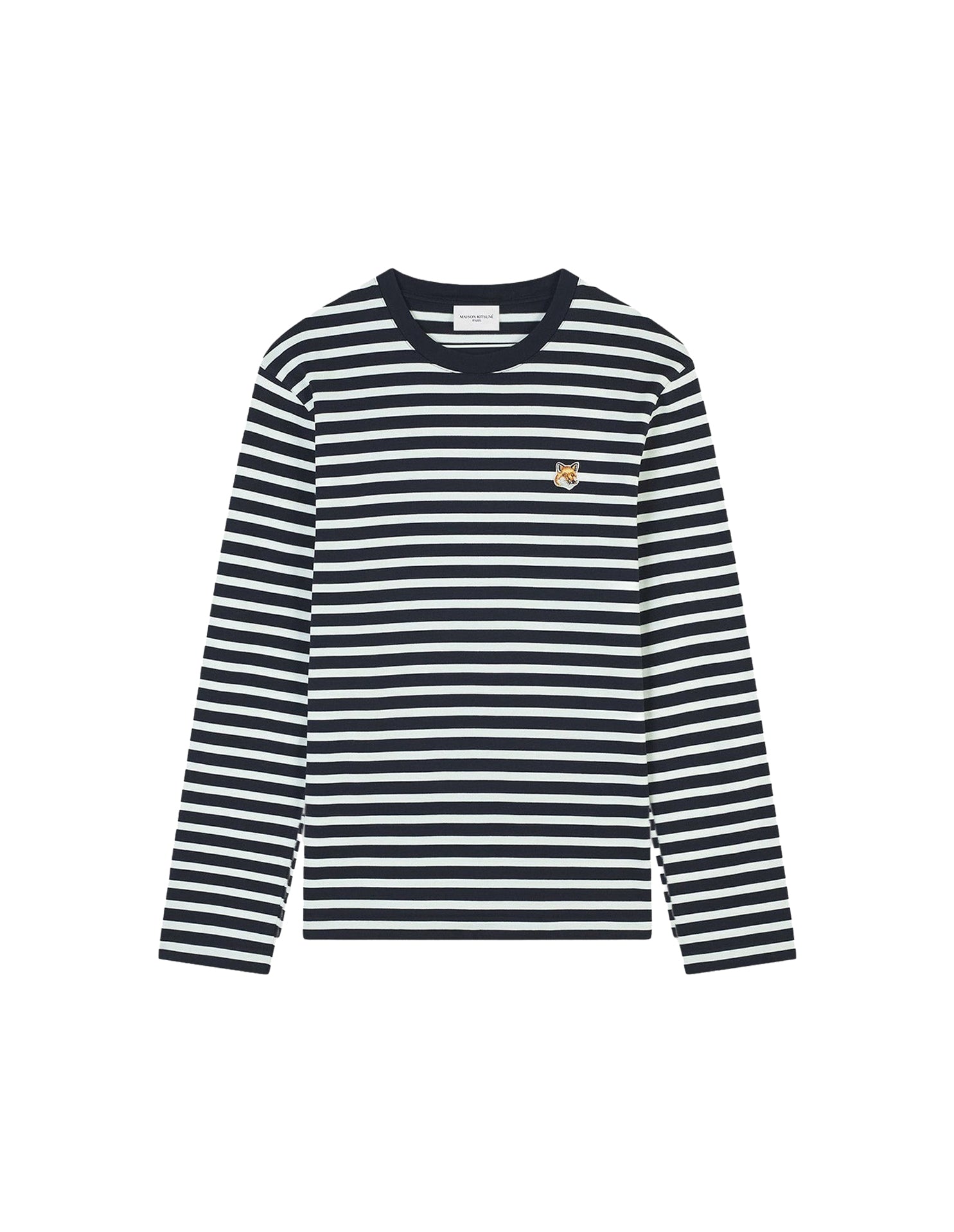 T-shirt Fox Head à manches longues - Navy Stripes