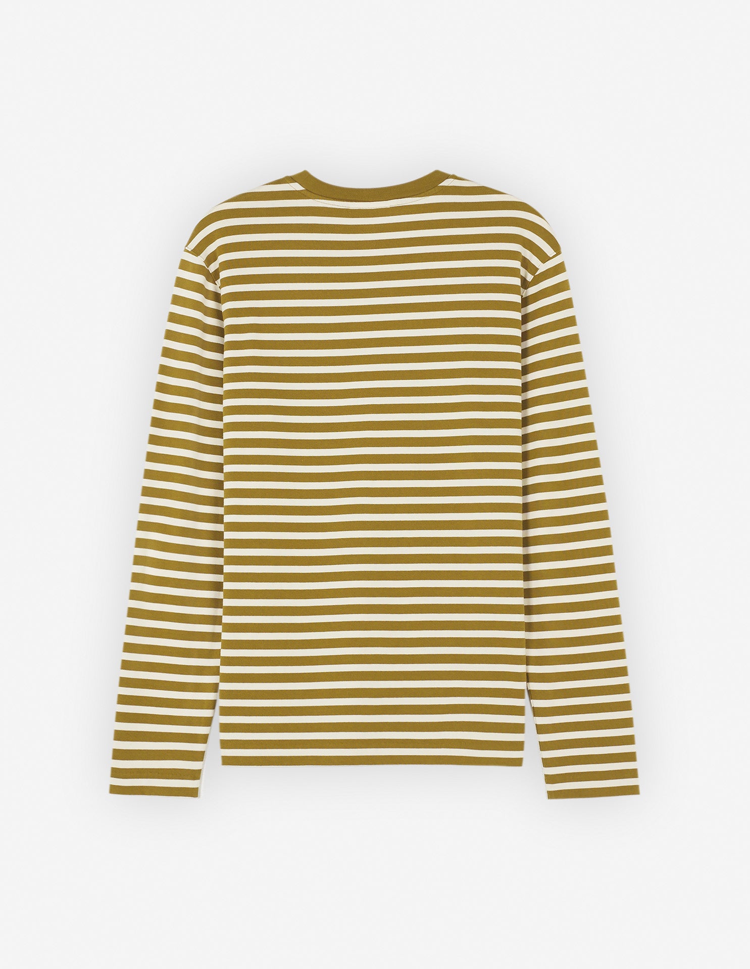 T-shirt Fox Head à manches longues - Khaki Green Stripes