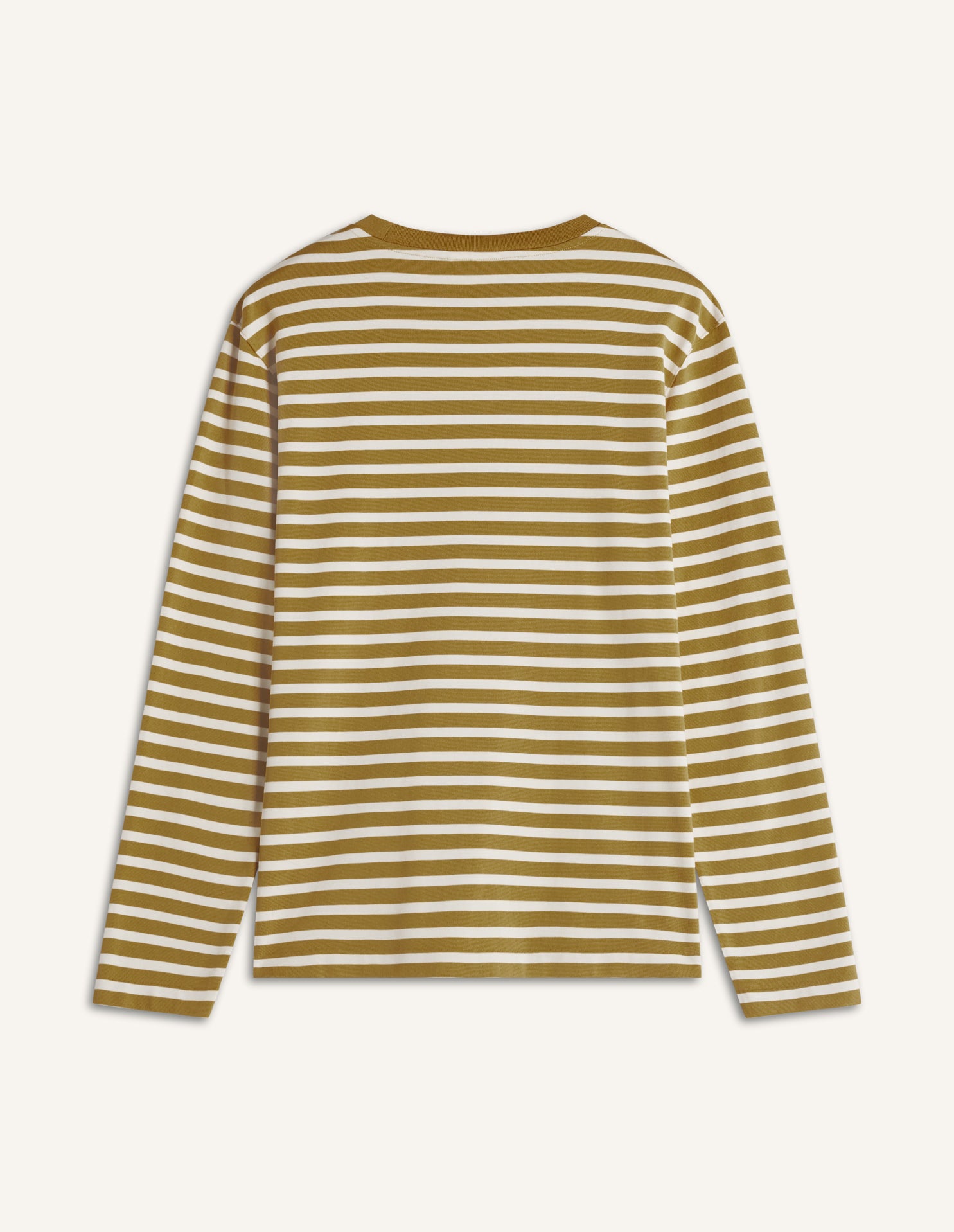 Chillax Regular Marin Ls Tee Shirt - Khaki Green Stripes