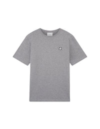 Oversized Bold Fox Head T-shirt with crest - Medium Grey Melange
