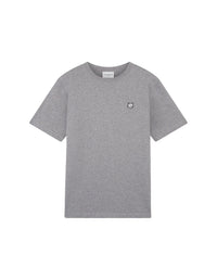 Oversized Bold Fox Head T-shirt with crest - Medium Grey Melange