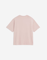 Oversized Bold Fox Head Fox T-shirt with patch - Pink Clay