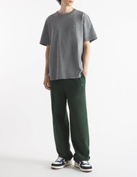T-shirt oversize Bold Fox Head Fox avec écusson - Dark Grey Melange