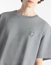 T-shirt oversize Bold Fox Head Fox avec écusson - Dark Grey Melange