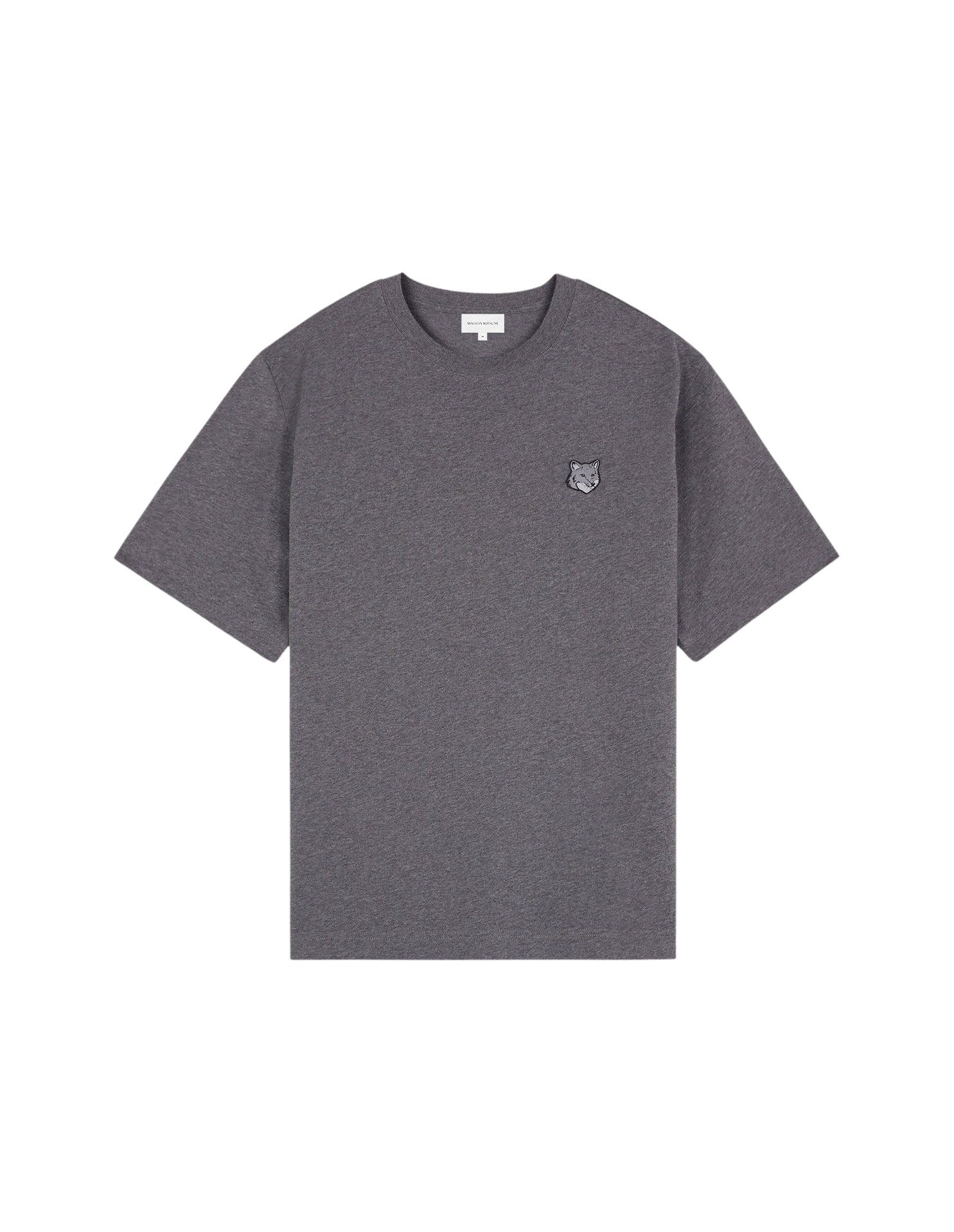 T-shirt oversize Bold Fox Head Fox avec écusson - Dark Grey Melange
