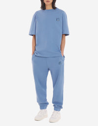 Oversized Bold Fox Head Fox T-shirt with crest - Hampton Blue