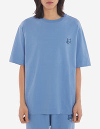Oversized Bold Fox Head Fox T-shirt with crest - Hampton Blue