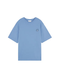 Oversized Bold Fox Head Fox T-shirt with crest - Hampton Blue