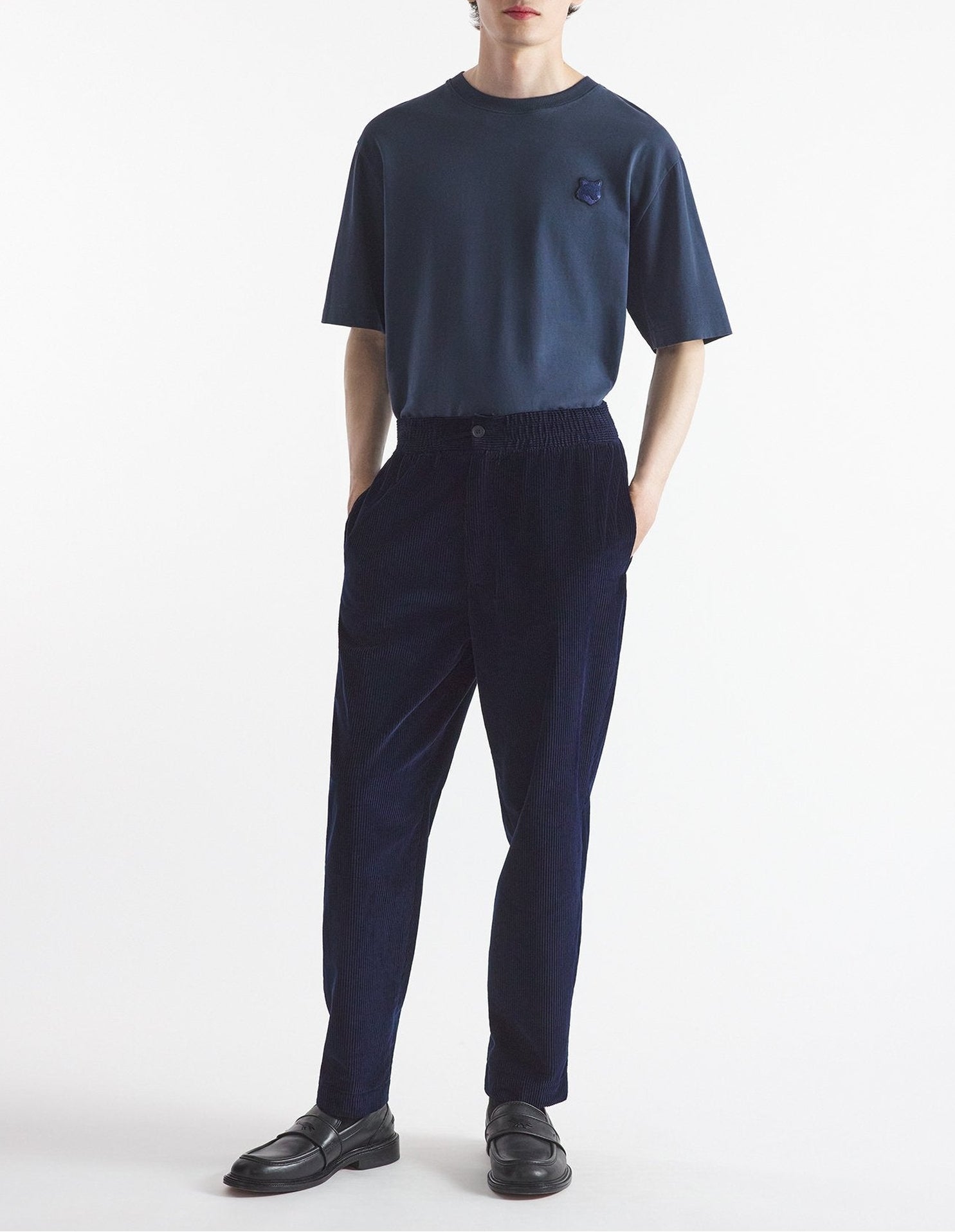 T-shirt oversize Bold Fox Head Fox avec écusson - Deep Navy