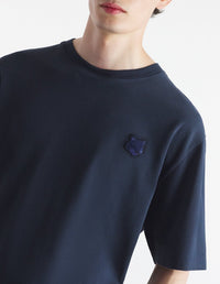 T-shirt oversize Bold Fox Head Fox avec écusson - Deep Navy