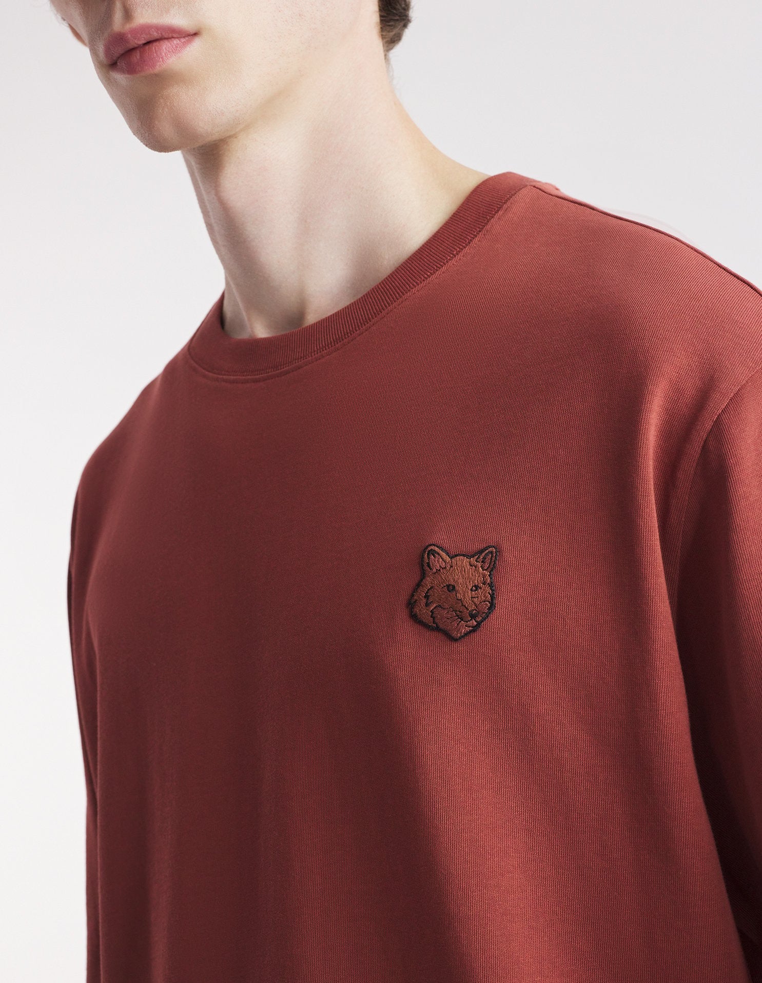 Bold Fox Head Fox oversize T-shirt with crest - Teak