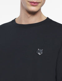Bold Fox Head long sleeve t-shirt with crest - Black