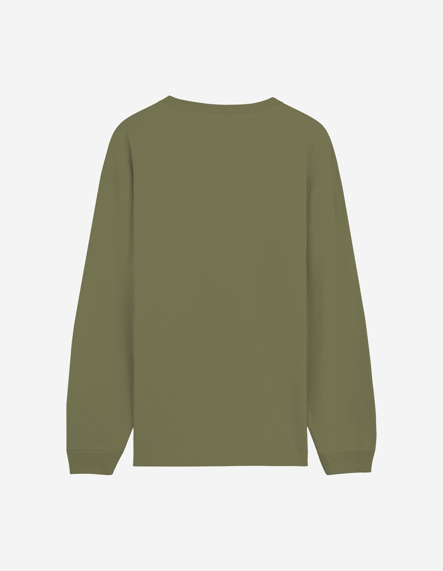 Bold Fox Head long sleeve t-shirt with crest - Military Green
