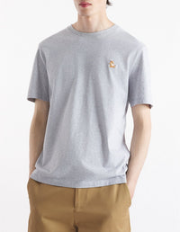 T-shirt with badge - Light Grey Melange