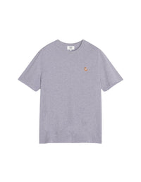 T-shirt with badge - Light Grey Melange