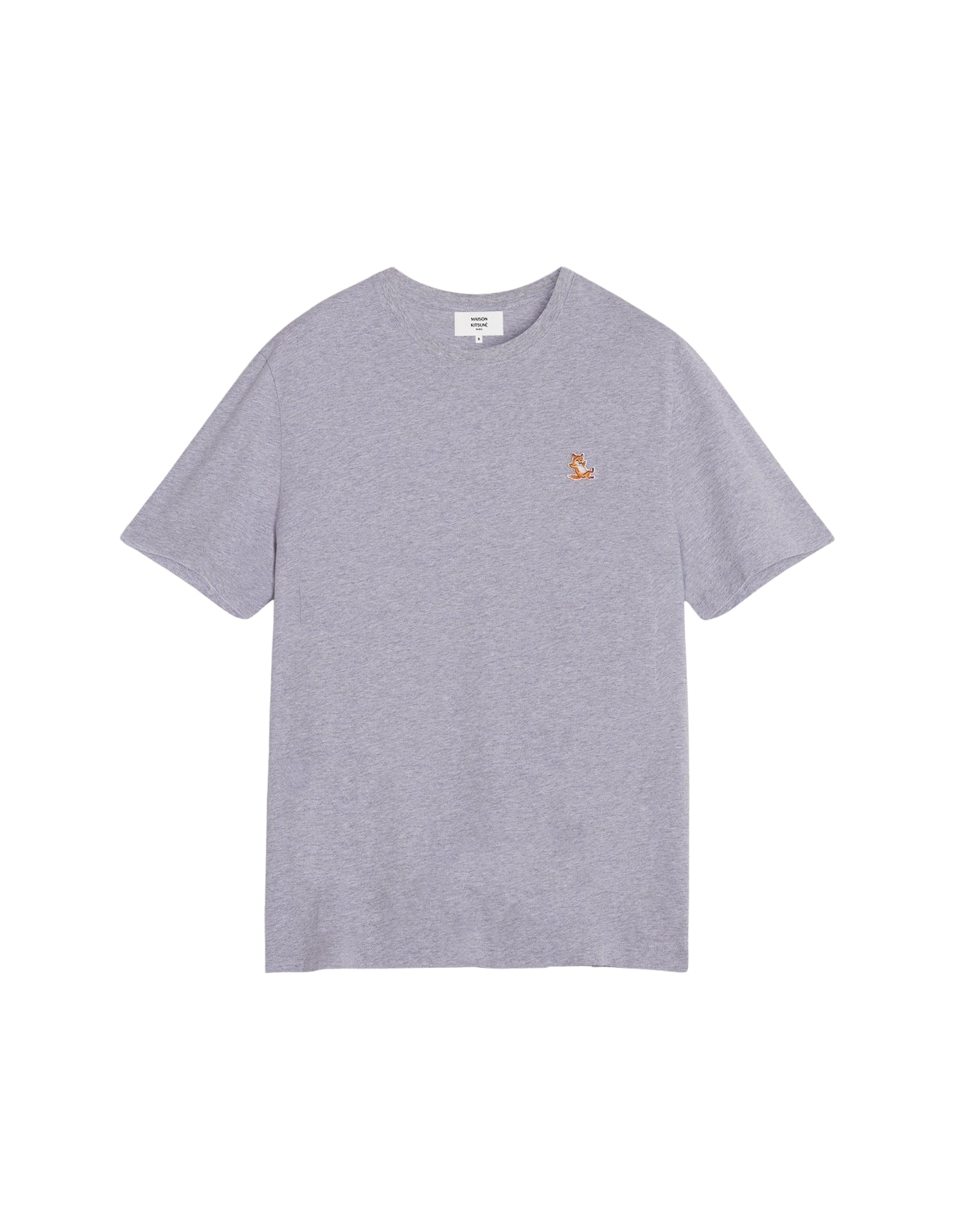 T-shirt with badge - Light Grey Melange