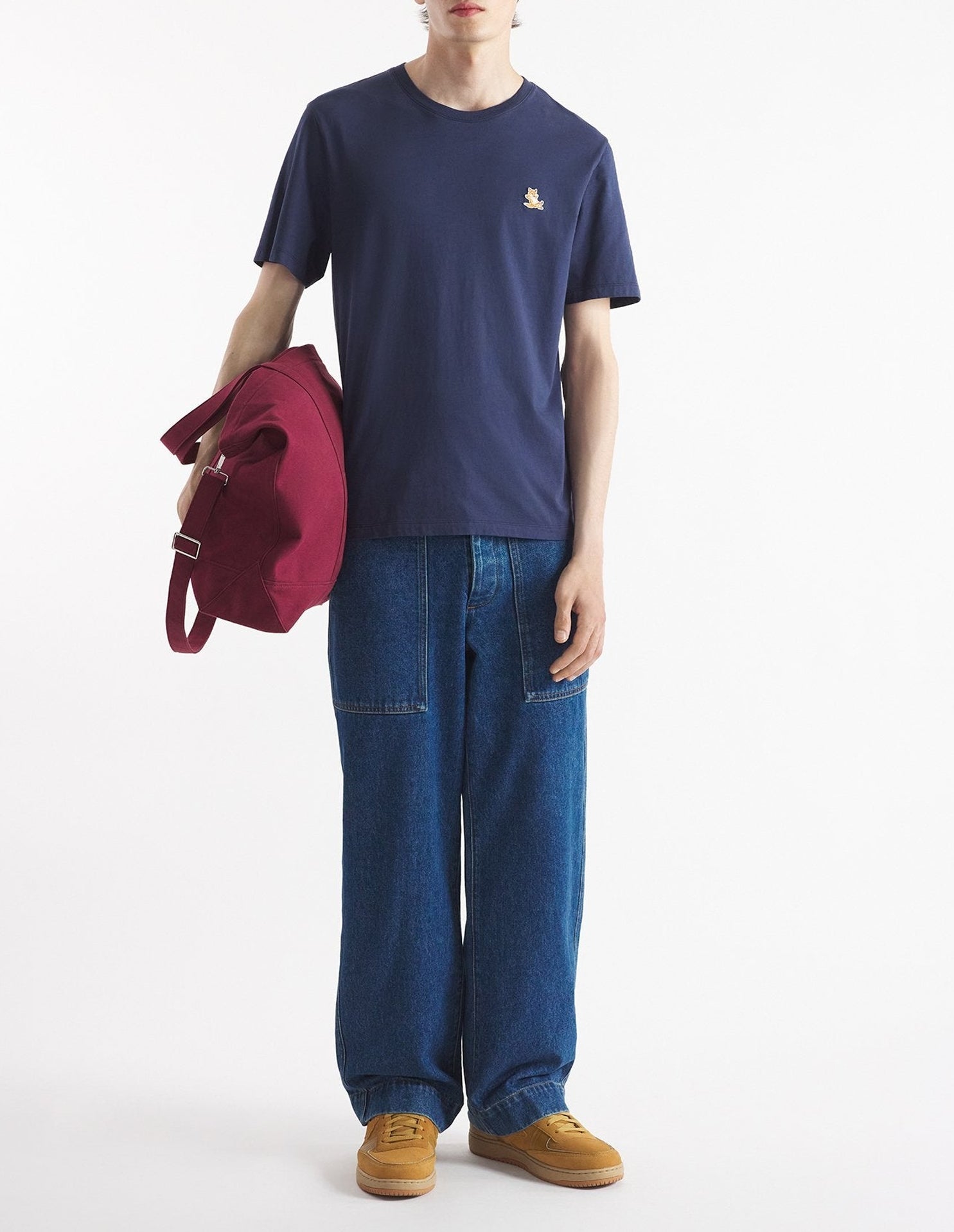 T-shirt with patch - Ink Blue