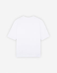 Round-neck T-shirt with floral print - White