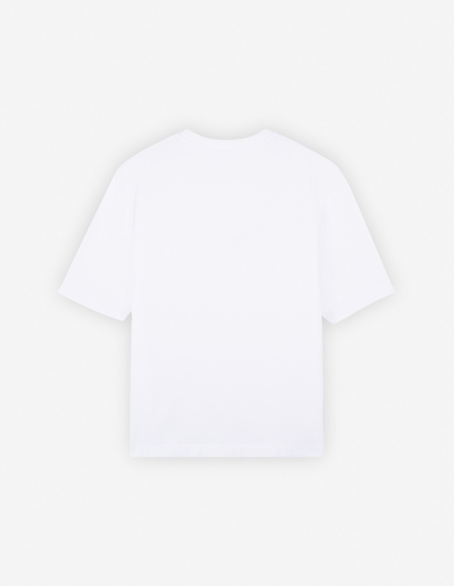 Round-neck T-shirt with floral print - White