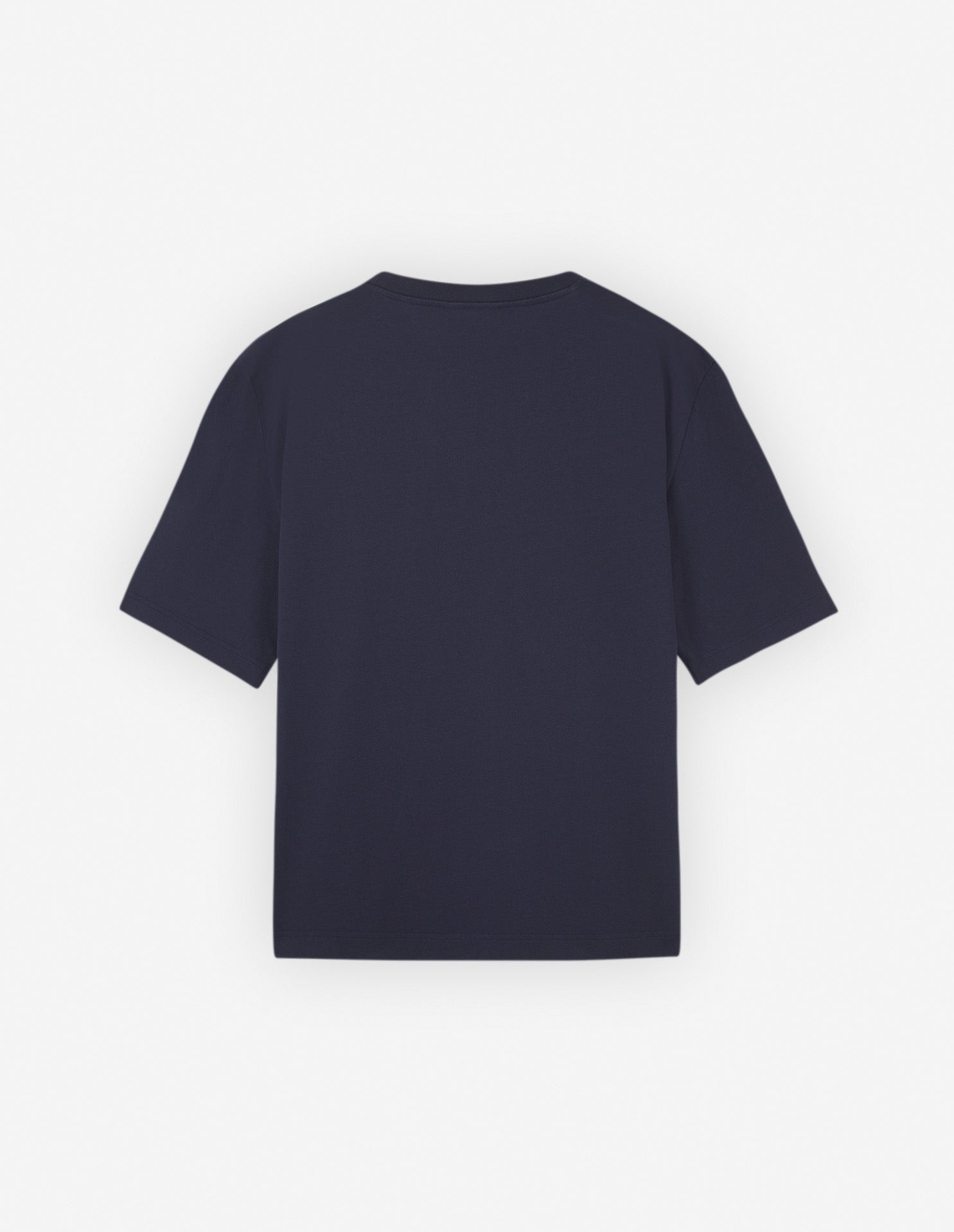 Round-neck T-shirt with floral print - Navy