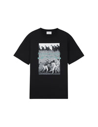 Front printed T-shirt - Black