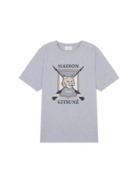 College Fox printed T-shirt - Light Grey Melange