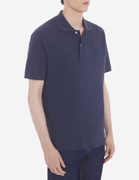 Polo Fox à manches courtes avec écusson - Ink Blue