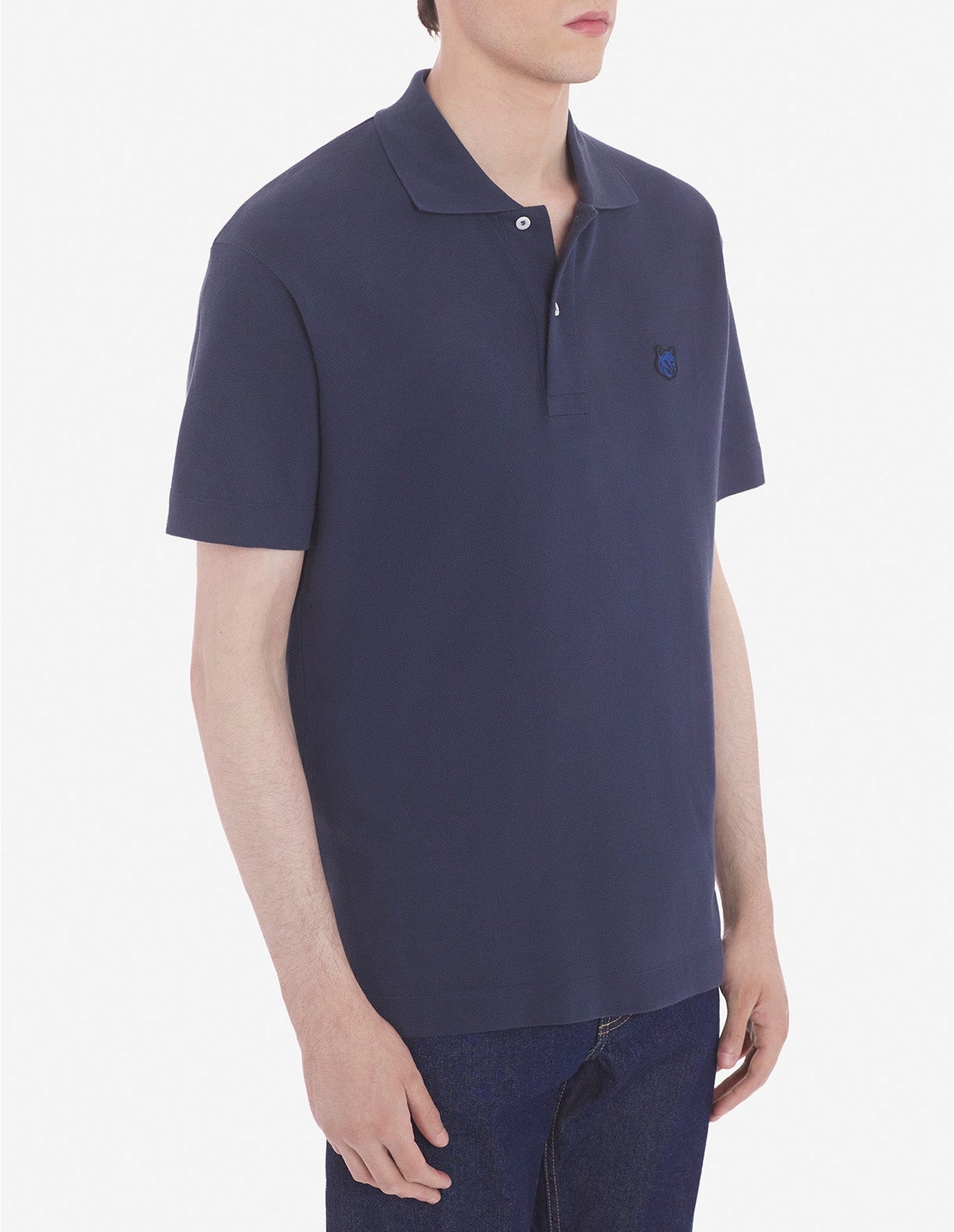 Polo Fox à manches courtes avec écusson - Ink Blue