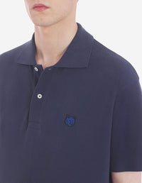 Polo Fox à manches courtes avec écusson - Ink Blue