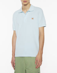 Polo shirt with embroidered Fox head crest - Cirrus Blue