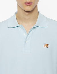 Polo shirt with embroidered Fox head crest - Cirrus Blue