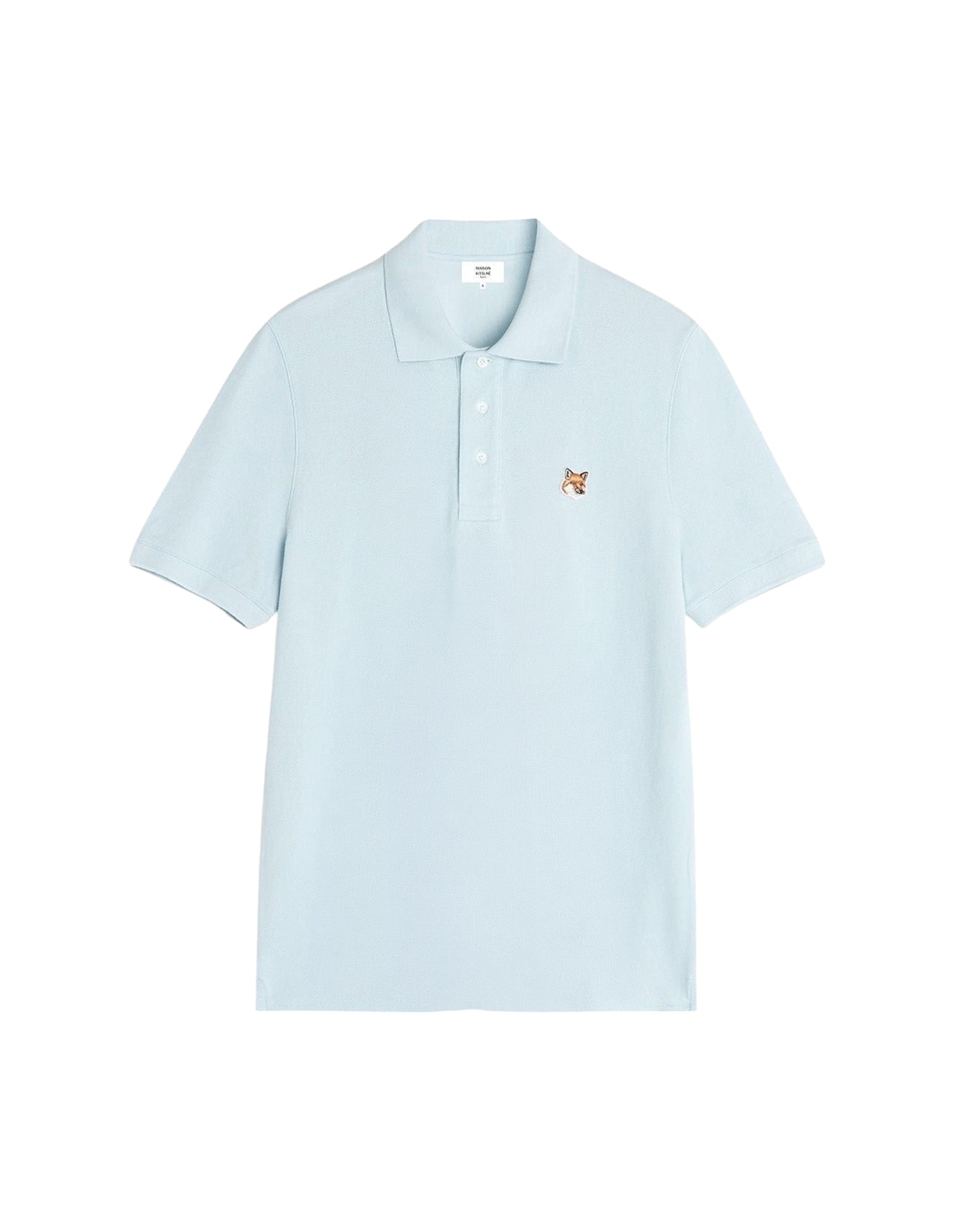 Polo shirt with embroidered Fox head crest - Cirrus Blue