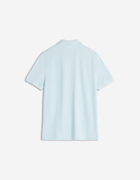 Polo shirt with embroidered Fox head crest - Cirrus Blue