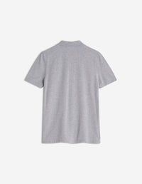 Polo à manches courtes avec écusson - Light Grey Melange