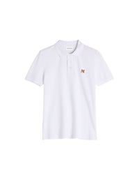 Polo à manches courtes avec écusson - White