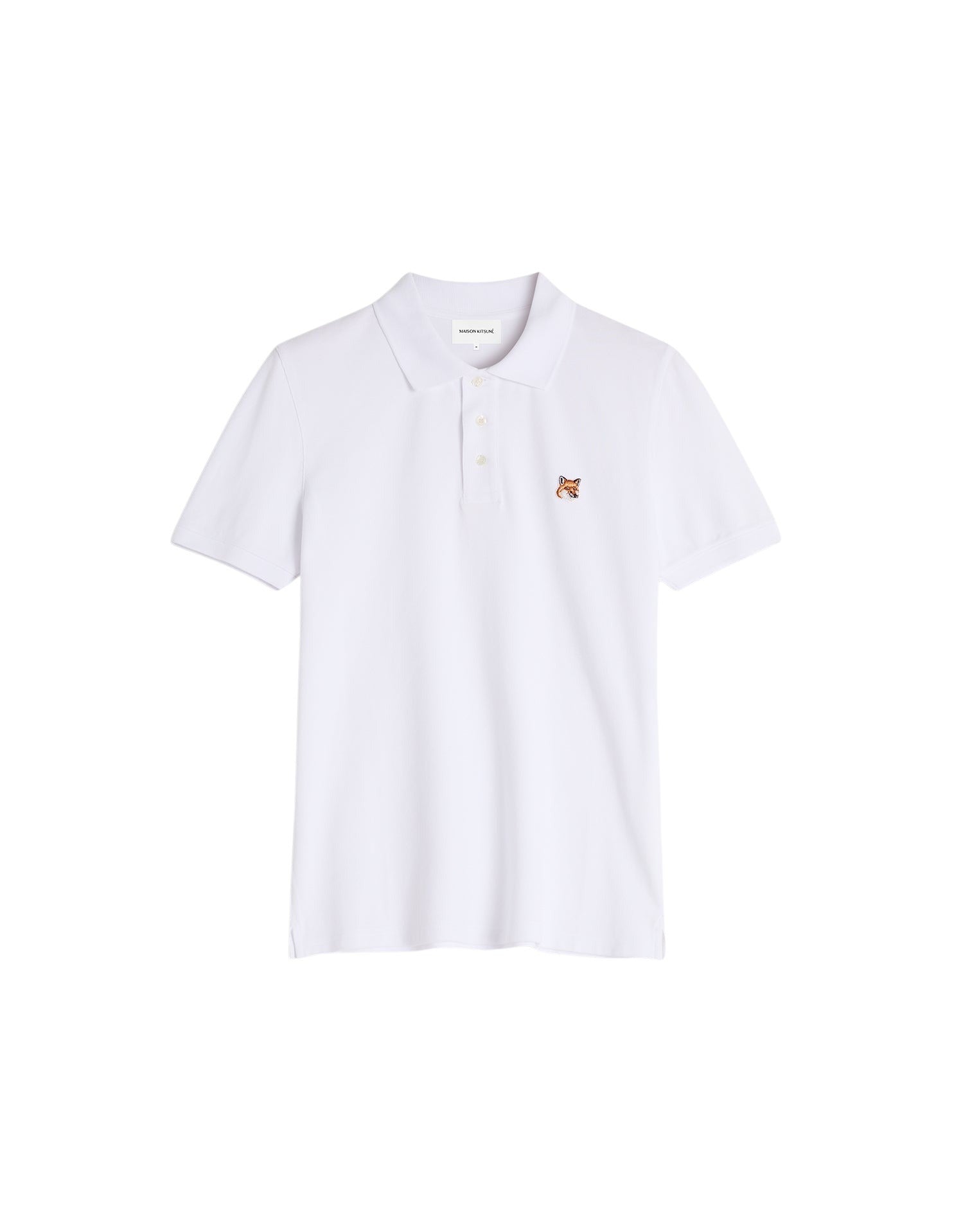 Polo à manches courtes avec écusson - White