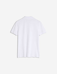 Polo à manches courtes avec écusson - White