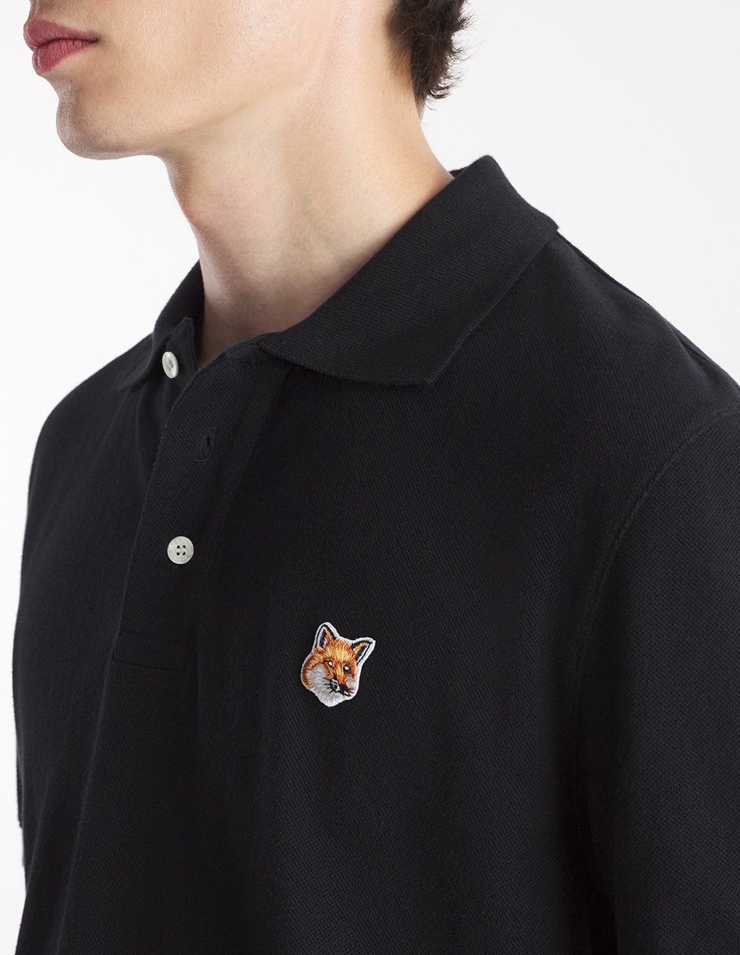 Polo à manches courtes avec écusson - Black