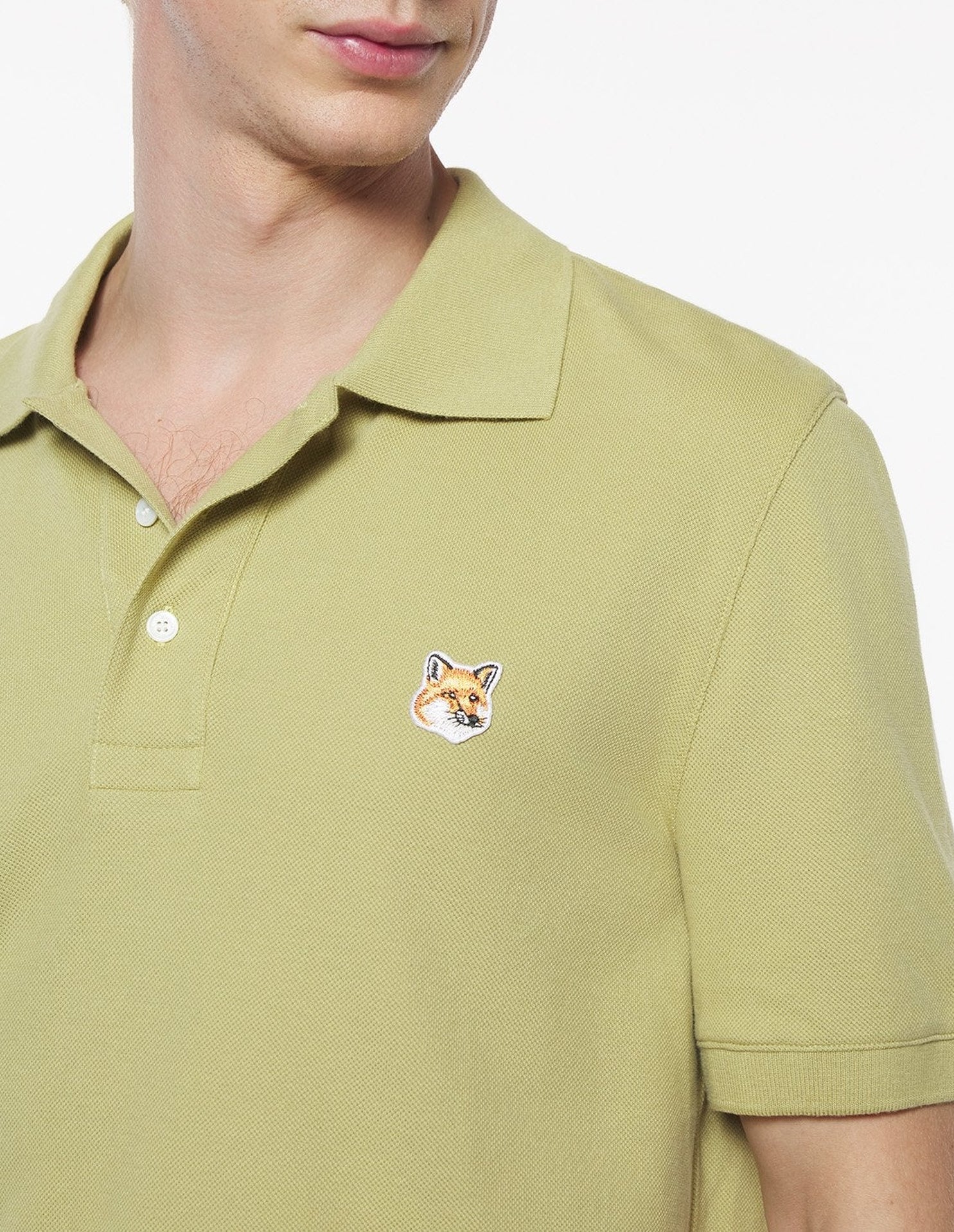 Short-sleeved polo shirt with badge - Canvas