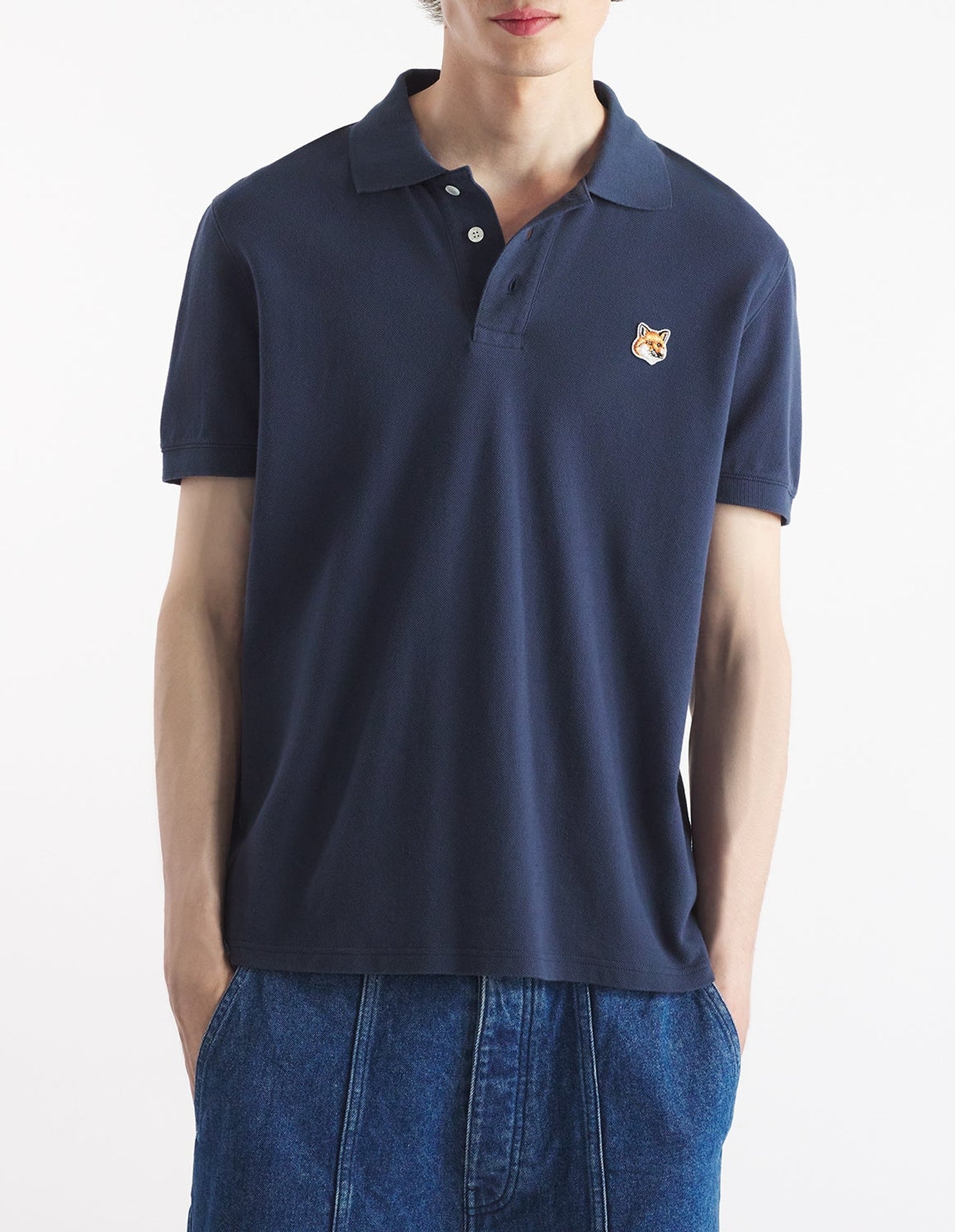 Polo à manches courtes avec écusson - Ink Blue