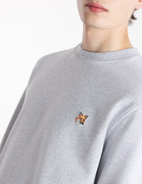 Sweatshirt à col rond avec écusson - Light Grey Melange