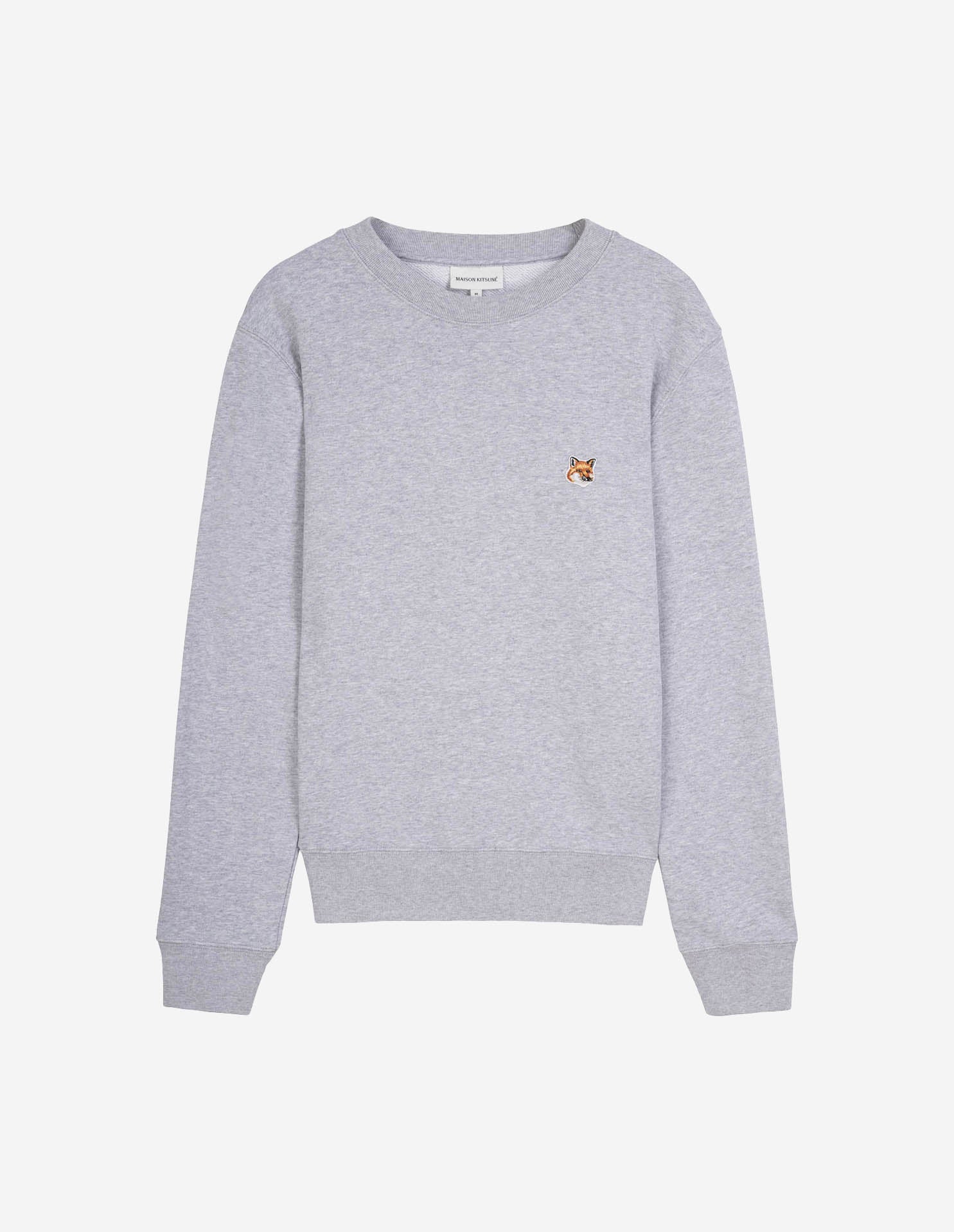 Sweatshirt à col rond avec écusson - Light Grey Melange