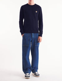 Sweatshirt à col rond avec écusson - Ink Blue