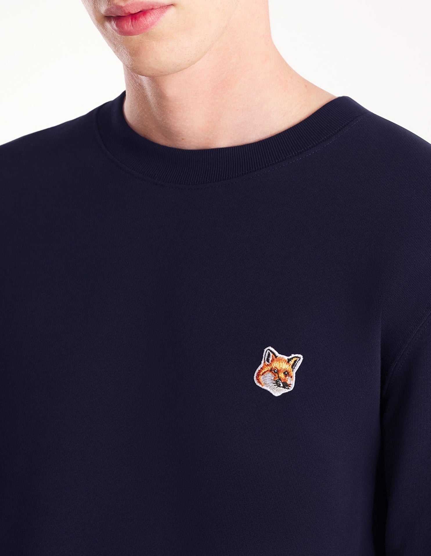 Sweatshirt à col rond avec écusson - Ink Blue