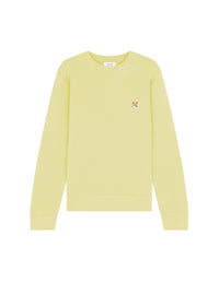 Sweatshirt à col rond avec écusson - Chalk Yellow