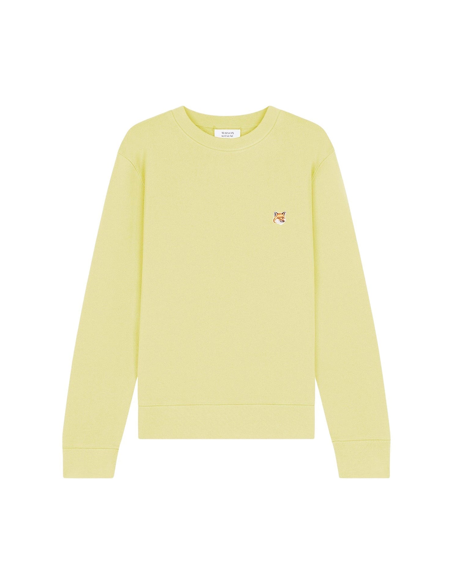 Sweatshirt à col rond avec écusson - Chalk Yellow