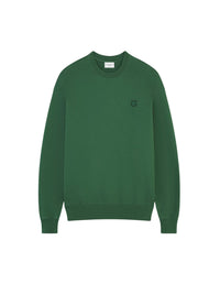 Round-neck sweatshirt with crest - Bottle Green